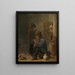 van Twee boeren rokend bij houtvuur - David Teniers de Jonge — ingelijst kunstwerk aan de muur