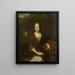 van het portret van Margaretha Nelis 1652-1705, tweede vrouw van Casparus Commelin - David van der Plas — ingelijst kunstwerk aan de muur