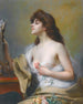 Meis met roos - Delphin Enjolras — weergave van het kunstwerk
