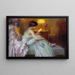 Lezing bij het licht van de lamp - Delphin Enjolras — ingelijst kunstwerk aan de muur