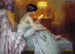 Lezing bij het licht van de lamp - Delphin Enjolras — weergave van het kunstwerk