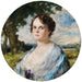 van een halfportret van een jonge dame - Luma von FleschBrunningen — gepresenteerd in een interieur