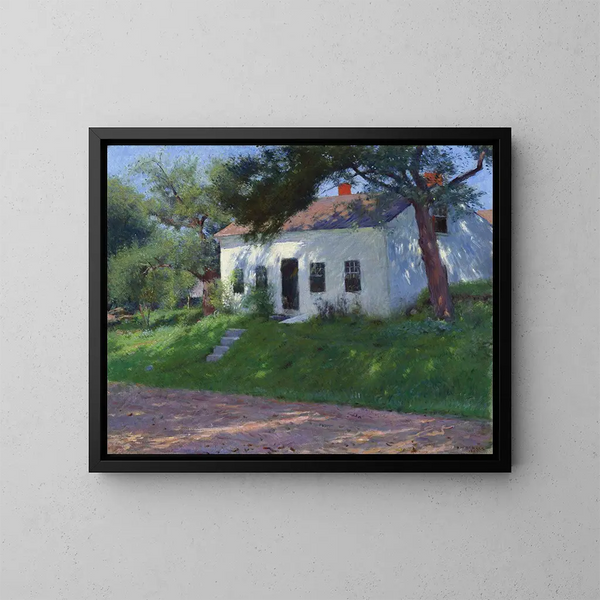 Cottage aan de rand van de weg - Dennis Miller Bunker — ingelijst kunstwerk aan de muur