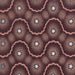ontwerp textiel met golvende horizontale banden van rosettes omgeven door golvende horizontale lintbanden - Anoniem
