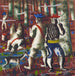 schets voor de ingang van het bos - Cândido Portinari — gepresenteerd in een interieur