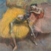 Twee Dansers Geel en Roze - Edgar Degas — weergave van het kunstwerk