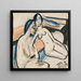 Twee vrouwen zittend in een studio - Ernst Ludwig Kirchner — ingelijst kunstwerk aan de muur