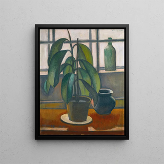 Dezs Czigny - A Rubber Plant On A Window Ledge.webp