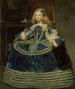 van Infante Margaret Teresa in een blauwe jurk - Diego Velázquez — weergave van het kunstwerk