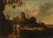 Landschap met herders en vee - Dirck Dalens — weergave van het kunstwerk