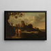 Landschap met herders en vee - Dirck Dalens — ingelijst kunstwerk aan de muur