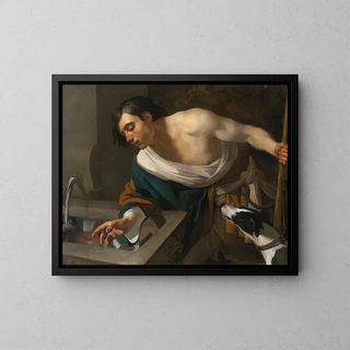 Dirck Van Baburen - Narcissus Gazing At His Reflection.webp