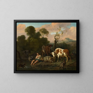Dirck van Bergen - Landscape with a Shepherd.webp