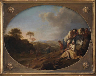 Dirck van der Lisse - Nymphs in a Landscape.webp