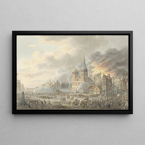 Dirk Langendijk - De inneming van een stad door Franse troepen.webp