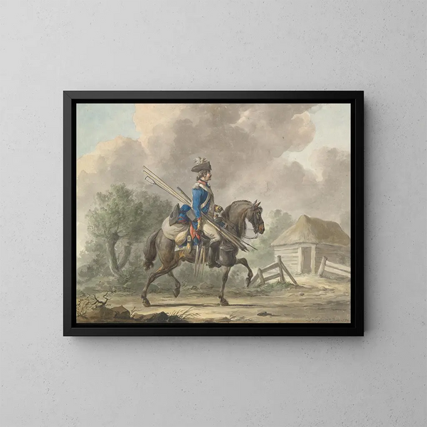 Dutch Dragoon of the General Guard - Dirk Langendijk — framed artwork on a wall