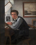 portret van de kopergraveur Carl Edvard Sonne - Ditlev Blunck — weergave van het kunstwerk