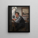 portret van de kopergraveur Carl Edvard Sonne - Ditlev Blunck — ingelijst kunstwerk aan de muur