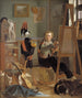 De oorlogsschilder Jürgen Sonne in zijn atelier - Ditlev Blunck — weergave van het kunstwerk