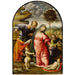 The Virgin Mary, Saint Joseph, the little Baptiste, and an angel adoring the Child Christ L'Adoration Feigen - Domenico Beccafumi — artwork view