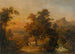 Landschapschilderij bij zonsondergang - Domenico Bresolin — weergave van het kunstwerk