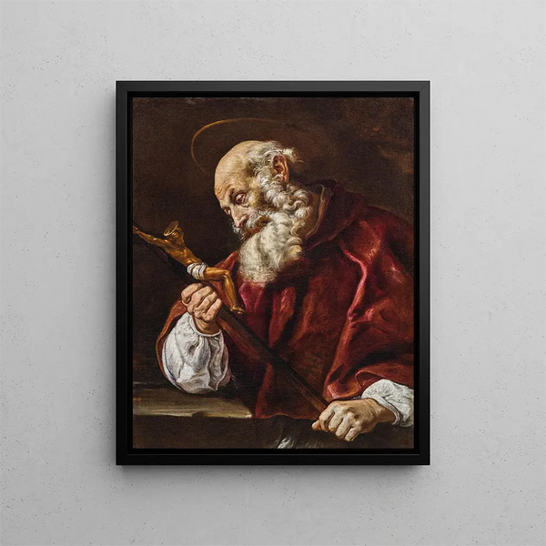 Saint Jerome - Domenico Fetti — framed artwork on a wall