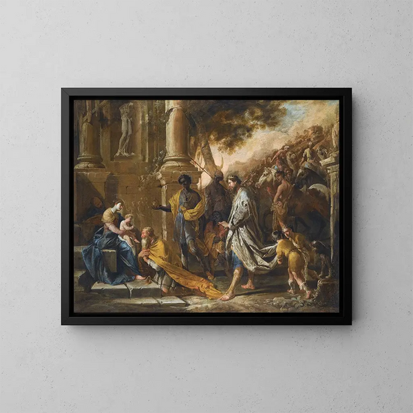 Drie Koningen - Domenico Gargiulo — ingelijst kunstwerk aan de muur