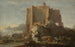Landschap met rots en forterij - Domenico Gargiulo — weergave van het kunstwerk