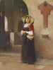 Devotie - Domenico Induno — weergave van het kunstwerk