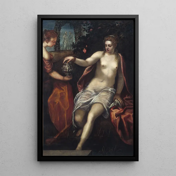 Suzanne - Domenico Tintoretto — framed artwork on a wall