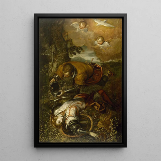 Domenico Tintoretto - Tancred Baptizing Clorinda.webp