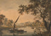 a painting of a bridge over the Thames with sailing barges in the foreground - Dominic Serres — artwork view