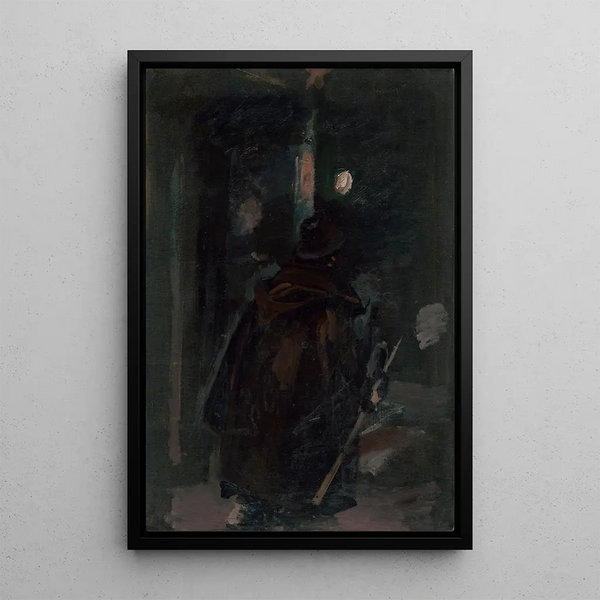 Nachtwacht - Dominik Skutecký — ingelijst kunstwerk aan de muur
