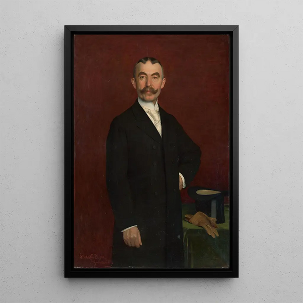 portret van Ján Slivka - Dominik Skutecký — ingelijst kunstwerk aan de muur