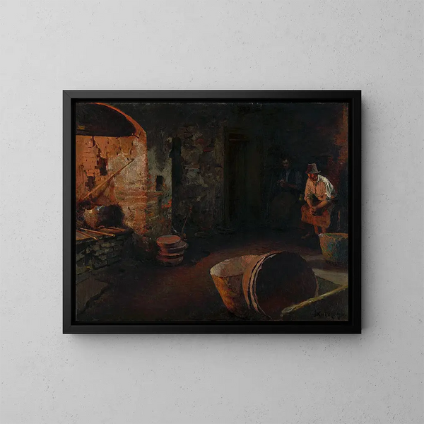 Fabricants de chaudrons au repos - Dominik Skutecký — framed artwork on a wall