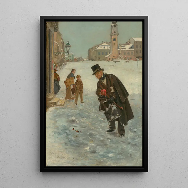 Il est facile de rire des autres - Dominik Skutecký — ingelijst kunstwerk aan de muur
