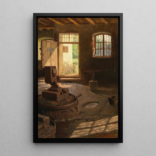Reproductie van het schilderij Uitzicht vanaf de smederij - Dominik Skutecký