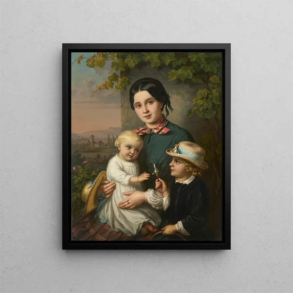 Dominik Weber - Portrait of a Young Woman with Two Children.webp