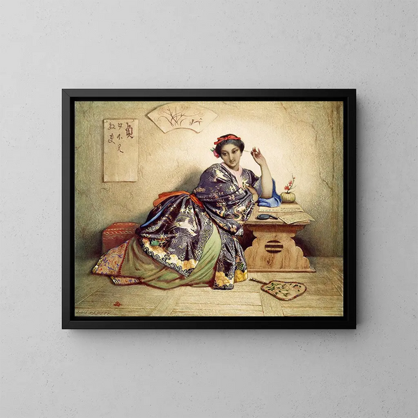 A Chinese girl - Dominique Louis Papety — framed artwork on a wall