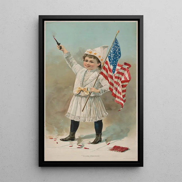 Jonge Amerika - Donaldson Brothers — ingelijst kunstwerk aan de muur