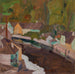 Dorf am Fluss II - Egon Schiele — weergave van het kunstwerk
