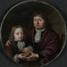 Dubbelportret van Isaac Pontanus en Hendrik van Beek - Michiel Van Musscher — gepresenteerd in een interieur