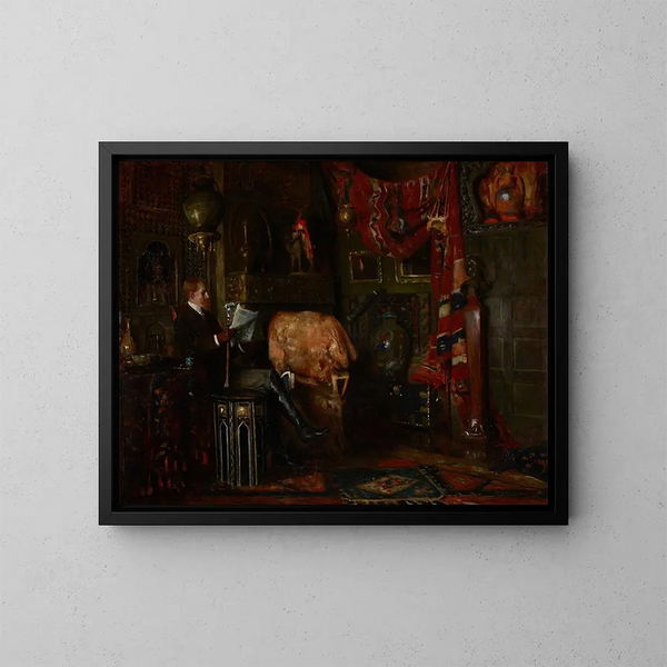 Portrait of John Scott Bradstreet - Douglas Volk — framed artwork on a wall