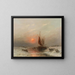van Pêcheurs rentrant au coucher du soleil - Désiré Thomassin — ingelijst kunstwerk aan de muur
