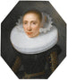 Portret van een dame met een witte aardbei - Nederlandse School — weergave van het kunstwerk
