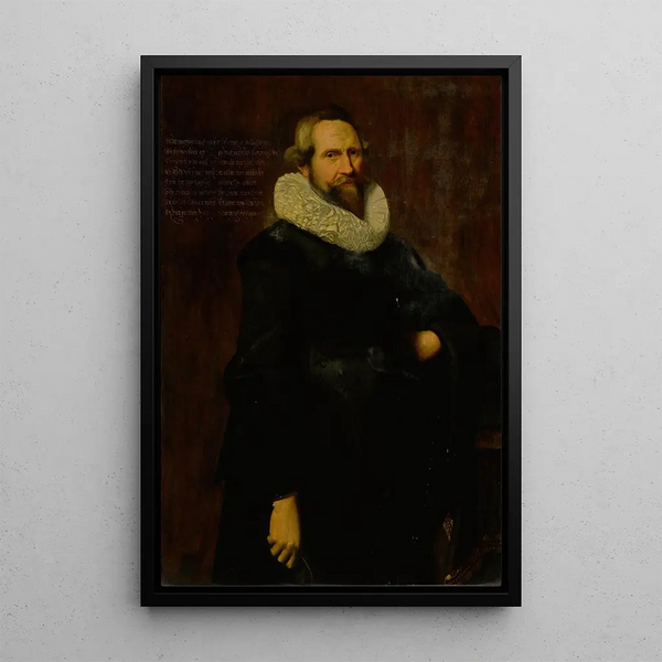 Portrait of a Gentleman - Dutch School — framed artwork on a wall