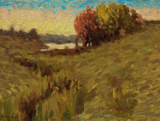 Landschap bij zonsopgang - Eanger Irving Couse — weergave van het kunstwerk