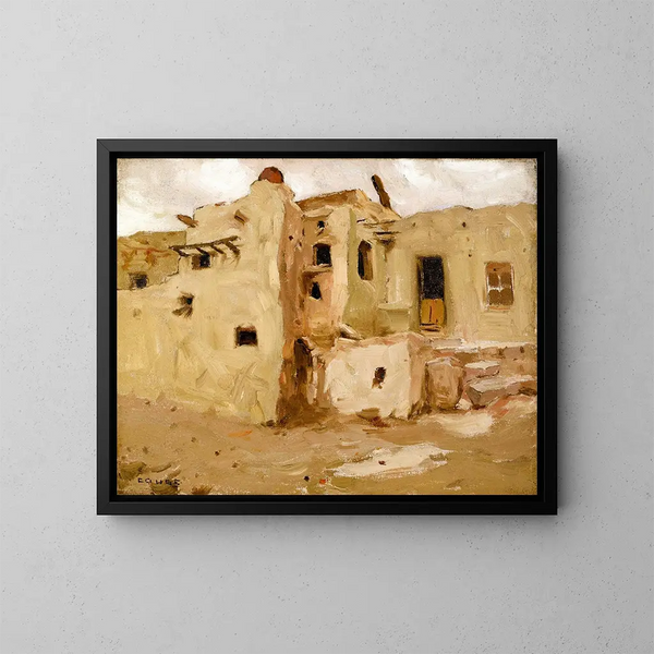 Pueblo de Walpi - Eanger Irving Couse — framed artwork on a wall