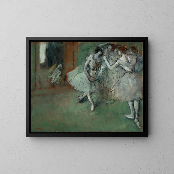 a dance group - Edgar Degas — framed artwork on a wall