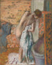 Na het bad vrouw die zich afdroogt - Edgar Degas — weergave van het kunstwerk